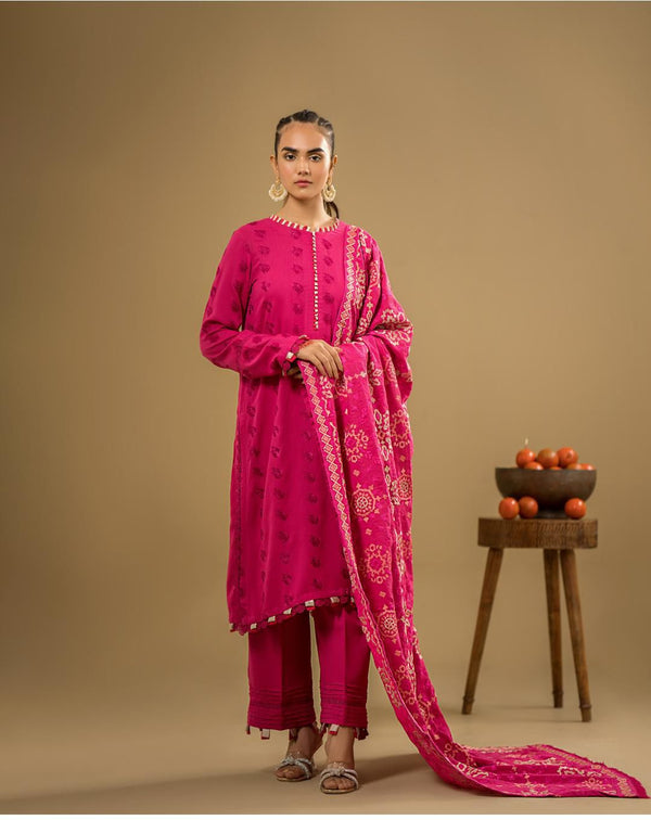 TANA BANA on  Dhanak with Emb Shawl