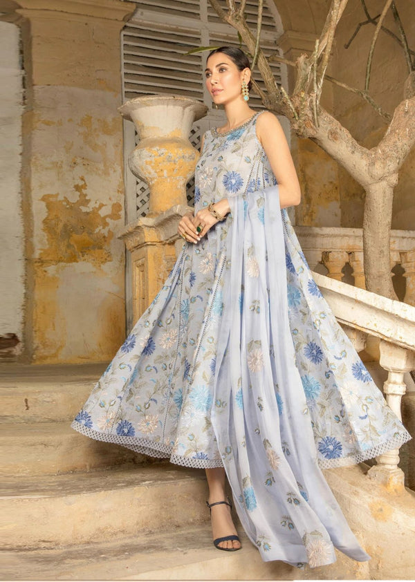 Bareeze on  Dhanak with  Dhanak  Emb shawl