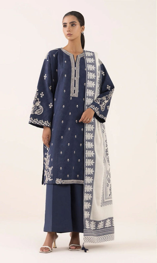 Sapphire on  Dhanak with Pashmina wool  shawl